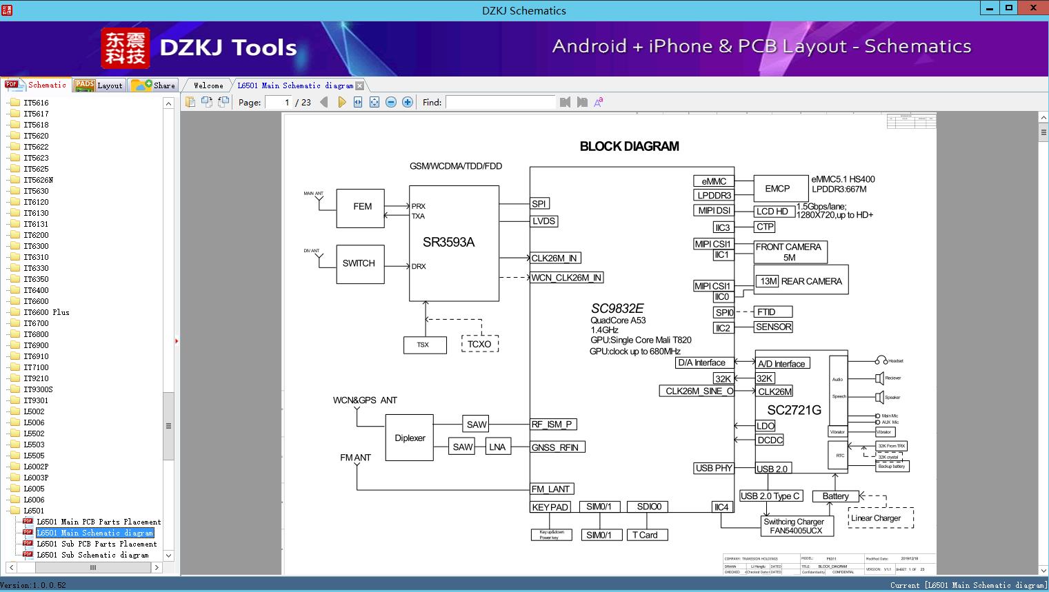 L6501 Main Schematic diagram